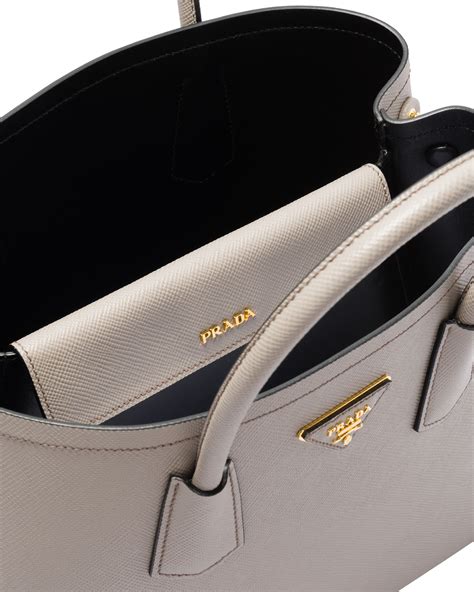 prada double leather tote